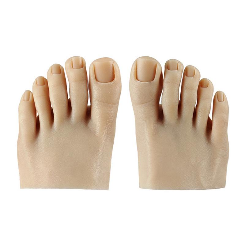 Nail Practice Foot Mannequin With Fake Toes For Training Nail Display Silicone