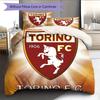 Torino F.C Bedding Quilt Set Quilt Cover Pillowcase Home Decoration Birthday Gift (1 * Duvet Cover + 2 * Pillowcase, Without Core)