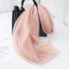 Mary Spring and autumn solid color silk scarf, double-layer gold silk, versatile long cheongsam, organza shawl, women's scarf