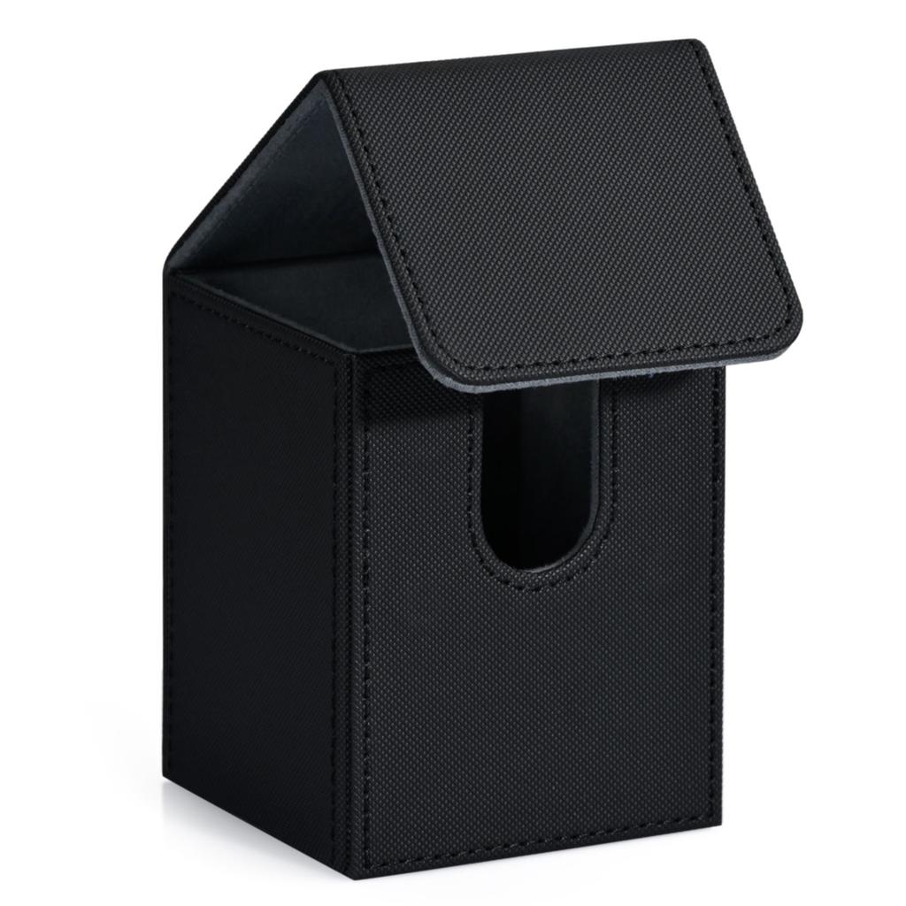 Card Deck Box,Card Storage Box holds 100+ Single Sleeved Cards, PU Leather Magnetic Closure for Magic cards TCG cards
