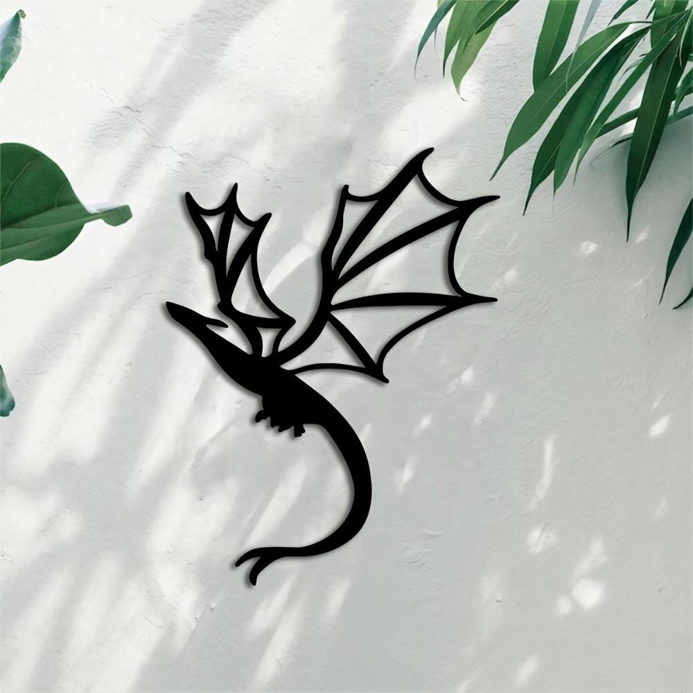3pcs Dragon Metal Wall Art Indoor Outdoor Decor Fantasy Iron Mural Housewarming Gift