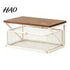 Multi Tier Storage Shelf Coffee Station Organizer with Drawer, Tiered Bar Organizer, Wooden Top Shelf, Capsule Wire Mesh Drawers for Tea Bags,