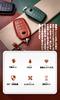 Stylish Toyota Smart Key Case with Red Leather Two-Button Keychain for Toyota Harrier 80 Series, Yaris Cross, Hilux, and Land Cruiser 200 Series