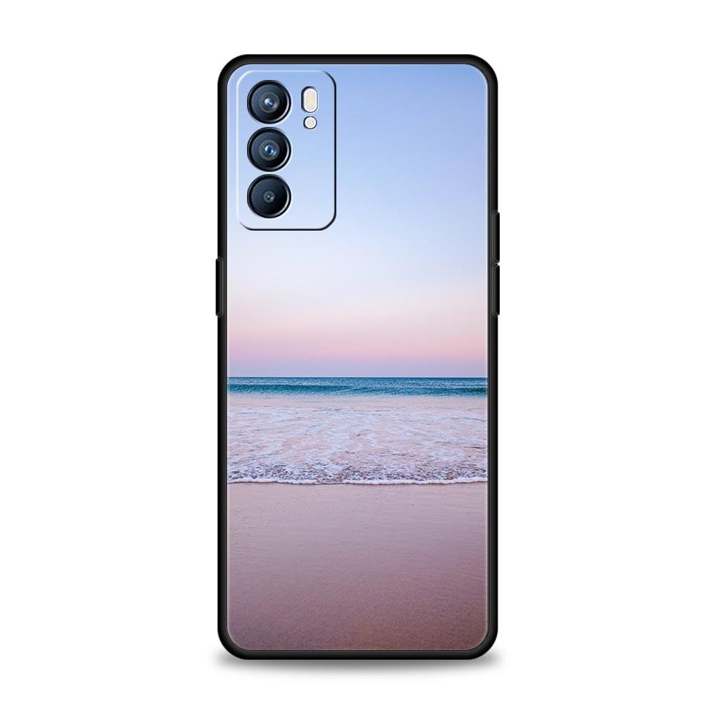 Sea blue Sky beach Case For Oppo Find X6 Pro X5 A54 A53 A52 A9 2020 A15 A95 A17 A16 A76 A74 A57 Reno7 Reno6 Pro Plus 5G Cover