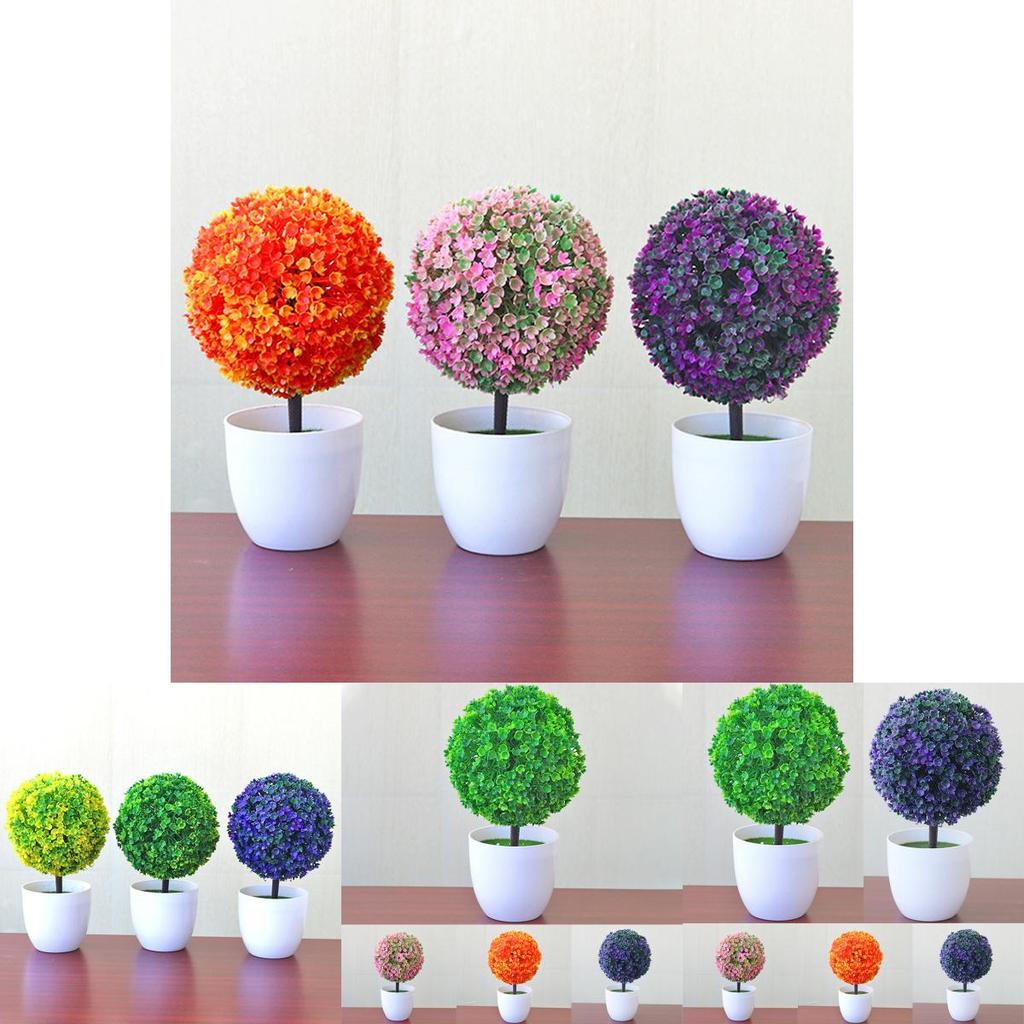 Beautiful Decorative Artificial Ball Plant Tree In Pot For Weddings And Parties