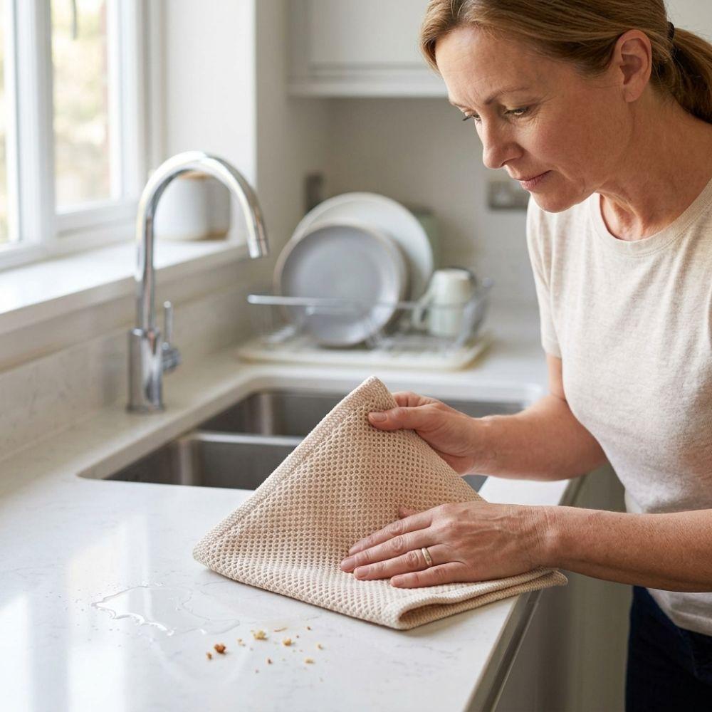 6pcs Quick Drying Kitchen Dish Towels Ultra Absorbent Dish Rags Breathable Dish Cloths Kitchen