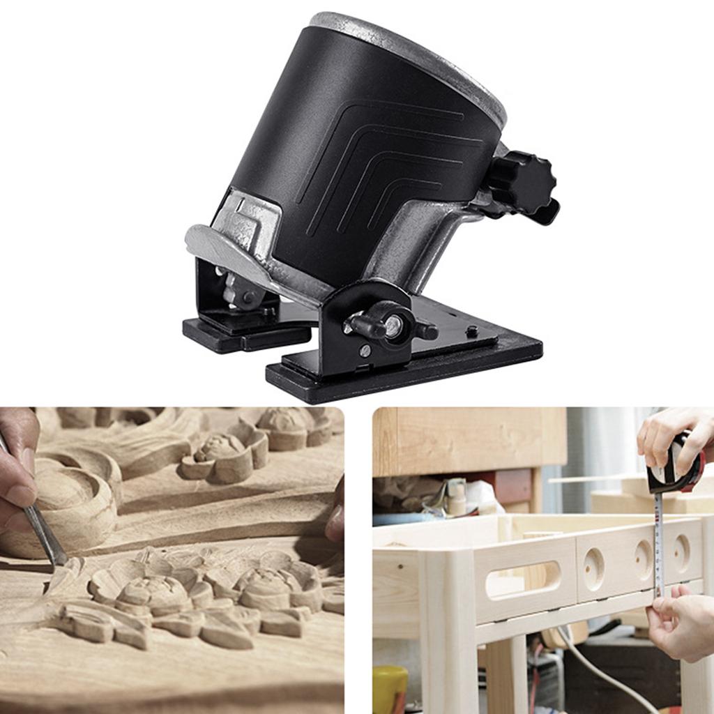Router Base Aluminum Alloy 65mm Inner Diameter Dust Cover Wood Milling Cutter Base Trimming Machine Milling Stand
