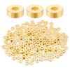 200Pcs Brass Beads, Long-Lasting Plated, Flat Round/Disc, Heishi Beads, Real 18K Gold Plated, 3x1mm, Hole: 1mm