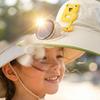 Children Solar Powered Fan Hat Neck Flap Sun Protection Cap with SPF50 Plus Breathable Mesh and Adjustable Chin Strap for Outdoor Use