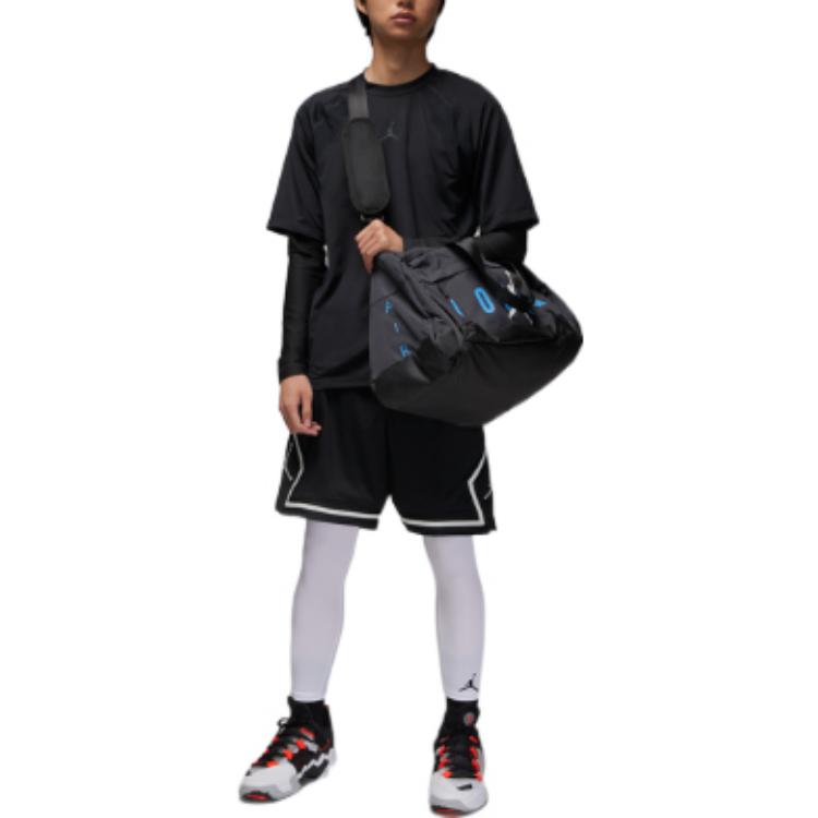 Jordan Solid Logo Print Crew Neck Pullover Breathable Quick-Dry Long Sleeve Fitness Shirt Men tops Black DV1285-010