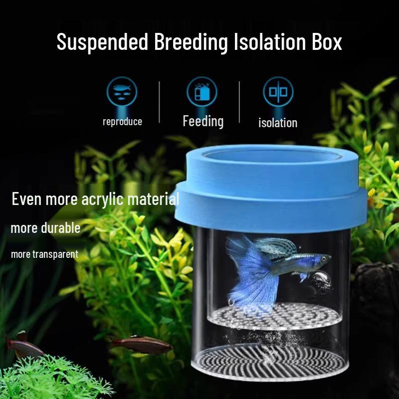 

Подвесной нерестовик для аквариума - Изоляция и защита гуппи для икры и мальков Medium синий