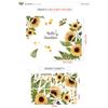 Glass Decorative Stickers Living Room Floral Background Wall Sunflower Wall Stickers Bedroom Room Accessories Tools