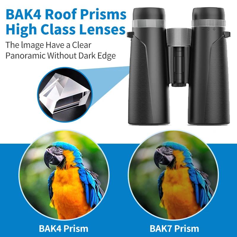High-definition 12x42 Professional Binocular Telescop Zoom Powerful Eyepiece Outdoor Spyglas