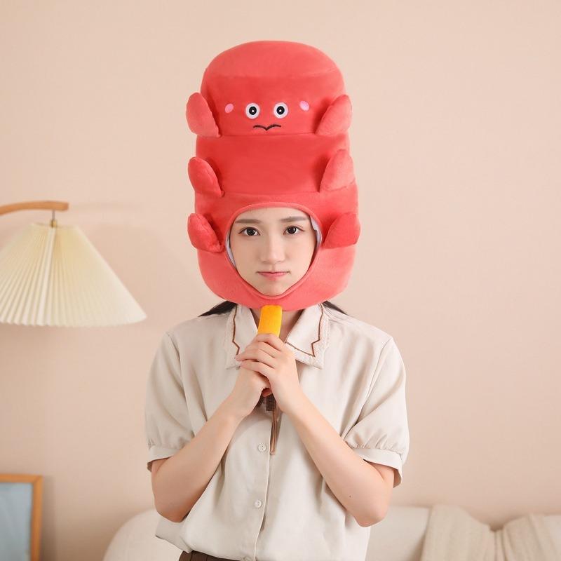 Sausage Hood Hat, Plush Hood, Photo Props, Cartoon Hood, Performance Props