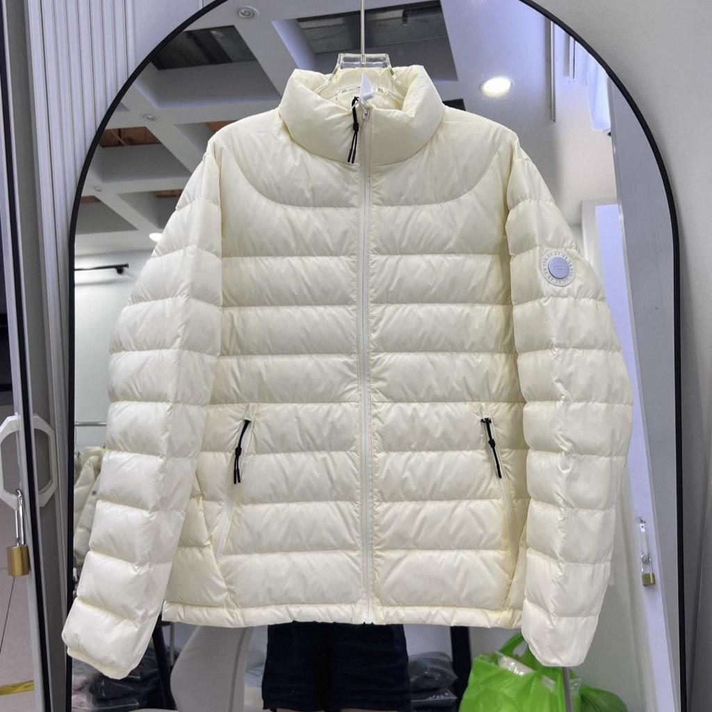 Pinghu Winter New White Duck Down Light and Thin Hooded Outdoor Down Jacket Women's Warm Student Jacket Tide