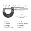 Precision Outer Diameter Micrometer, 0-25mm, 0.01mm, Metric Caliper For Outer Diameter, Mechanical Micrometer Tool