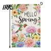 Garden Decoration Flag Hello Spring Floral 12x18 Inch Double Sided Colorful Flowers Gift for Gardeners Burlap Yard Decor Farmhouse Outdoor Lawn