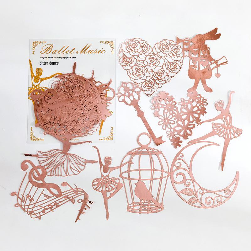 Momo Romantische Geschichten-Reihe: 10 Blatt Heißfolien-Spitzenpapier für DIY Japanische Planer