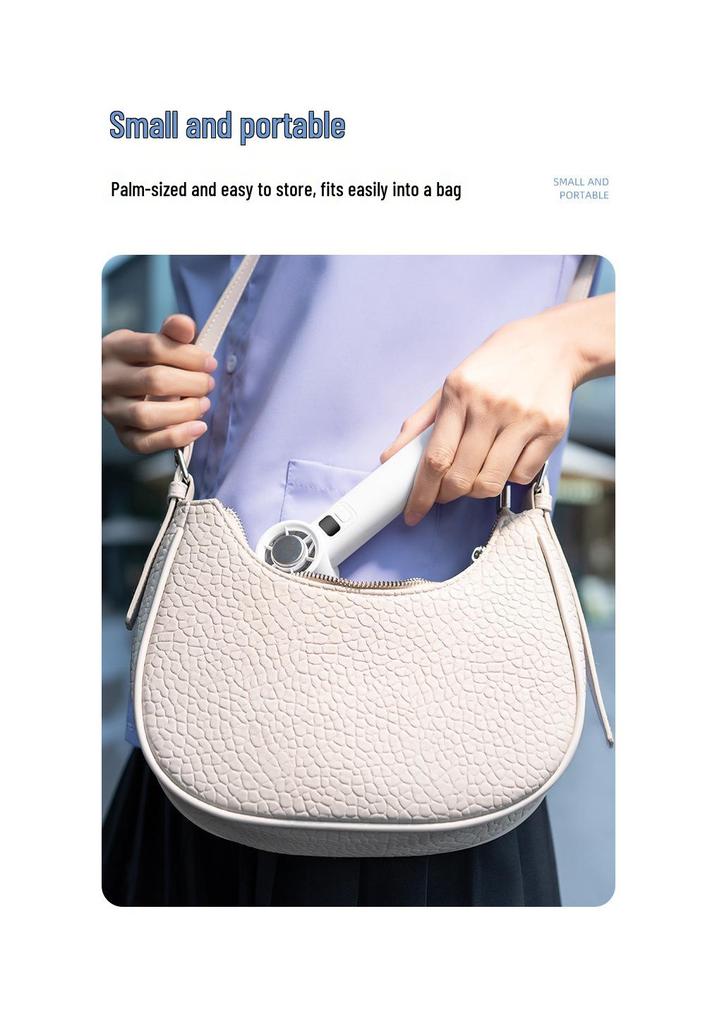 Cross-Border High-Speed Handheld USB Mini Fan with Hanging Buckle and Cooling Ice Pack.