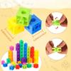 100pcs Linking Cubes Counting Cubes Colorful Math Cubes Math Manipulatives Classroom Educational Supplies Activities Playthings (Clas