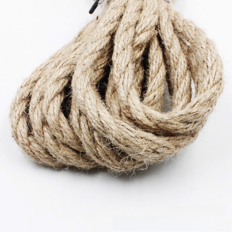 Natural Decorative Jute Rope, Round Three-Strand Twisted, Binding Rope 1mm-10mm, Various Specifications Available