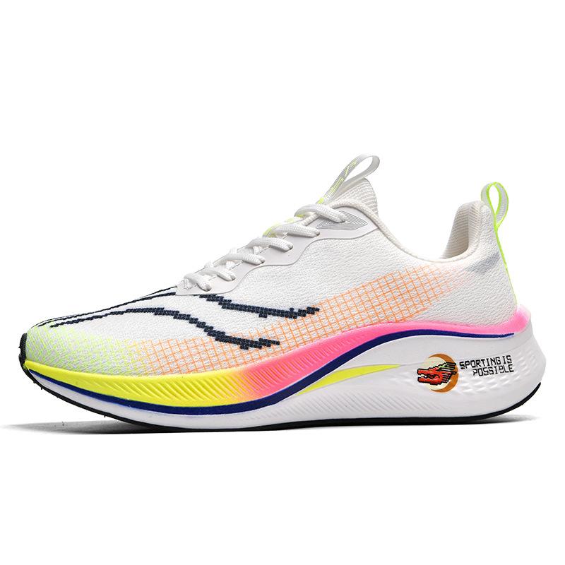 2025 spring and summer new Feidian 4C professional racing shock absorption casual non-slip sports shoes ultra-light high elastic men's and women's