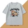 Funny Capybara T-Shirt Lazy Cute Animal Capybara T Shirts Funny T Shirt Men Cotton Oversized Unisex Short Sleeve Tee Clothes