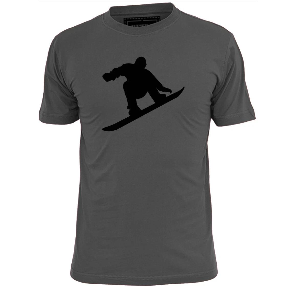 Mens Snowboarder Silhouette T shirt Halfpipe Nollie Shifty Nose Grab M