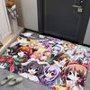 Classic T-Touhou P-Project Floor Mat INS Style Soft Bedroom Floor House Laundry Room Mat Anti-skid Household Carpets