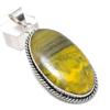 Natural Bumble Bee Jasper 925 Sterling Silver Jewelry Pendant 2.48" C7W74