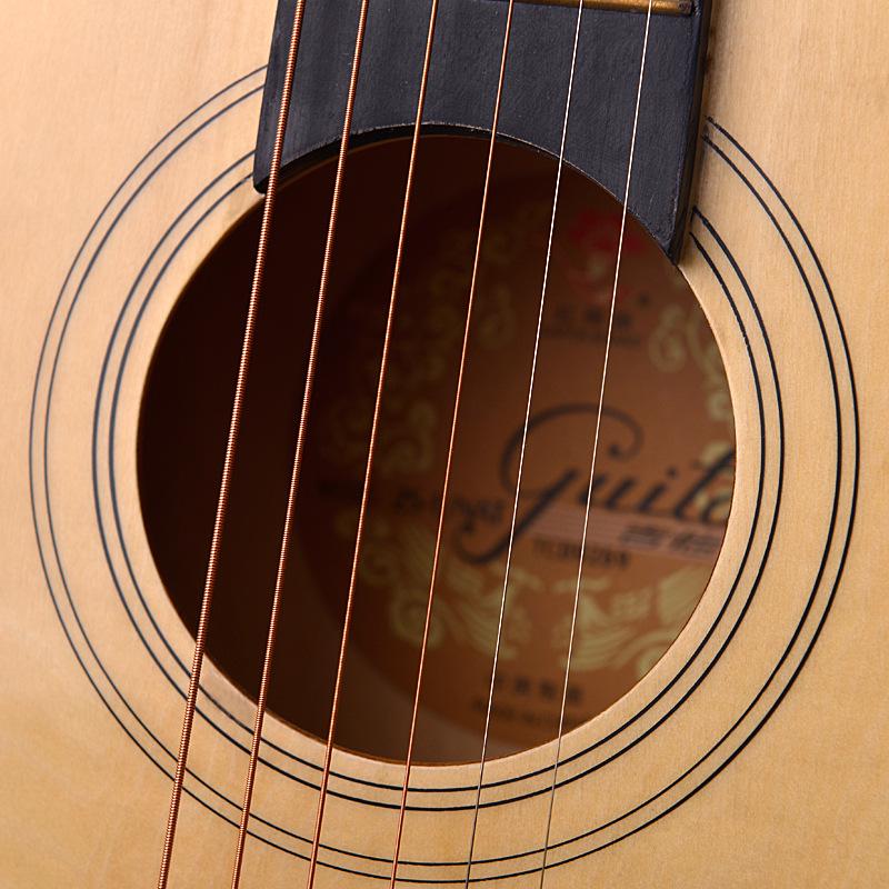 Red Cotton zs-1 38" Beginner Folk Guitar - Wooden Steel String for Boys & Girls