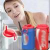 2pcs Reusable Soda Can Lid with Silicone Straw Canned Drink Top Cap Beer Can Cover  Cola