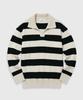 LMOOD Preppy Striped Pullover Knit Cream