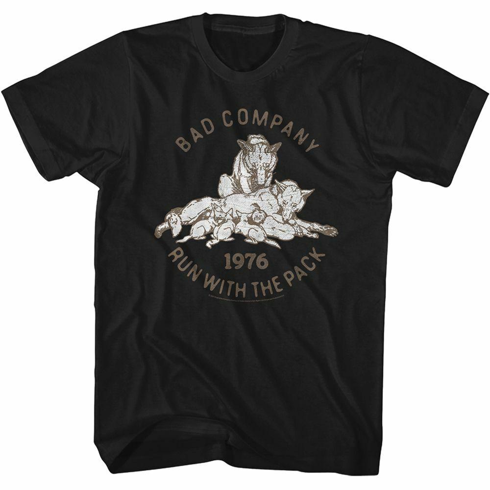 Bad Company Run With The Pack Black Adult T-Shirt