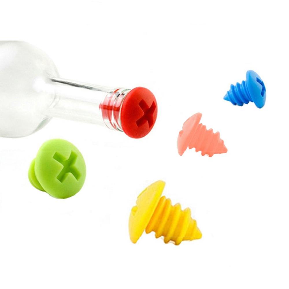 

5 шт. Силиконовая пробка для вина, форма винта, крышка для винной бутылки, креативные винные аксессуары, для домашней вечеринки, пищевой кухонный гаджет