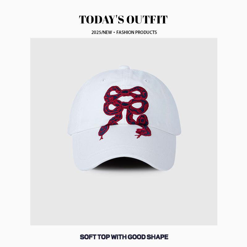 Bow Embroidered Printed Baseball Cap Fashionable Casual Ins Baseball Cap Women