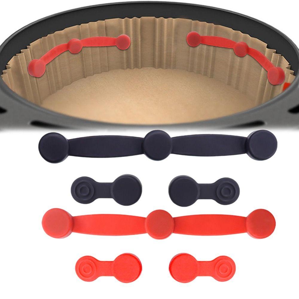 1pc Reusable Air Fryer Magnet Silicone Buckle Non-Scratch Removable Air Fryer Magnets Fixation Safely Paper Holder