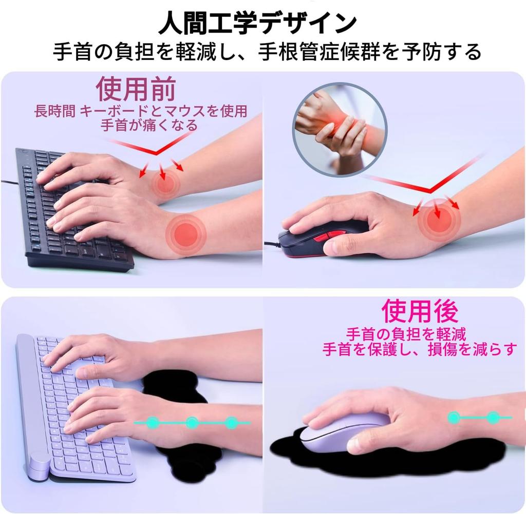 Levieny Tastatur-Handgelenkauflage mit 2025 Neuestem Wabenwolken-Handgelenk-Ergonomischem Design mit für Beinhaltet Stress-Maus- und Tassenmatte Wolkenförmig