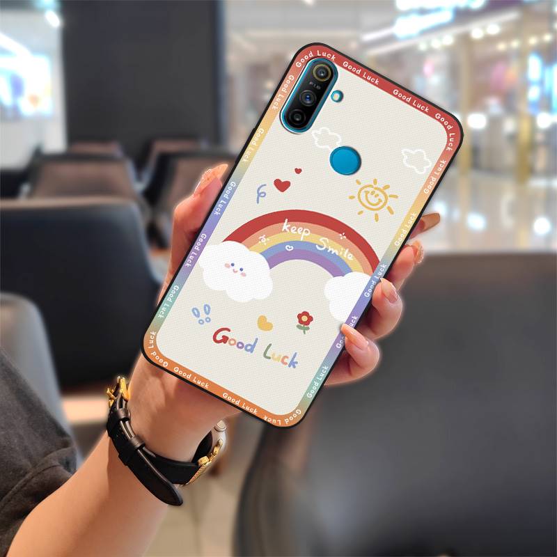 Fashion Design Back Cover Phone Case For OPPO Realme C3 With Fingerprint/Narzo 20A Full Wrap Durable Shockproof Cute TPU