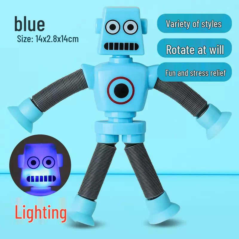 Extendable Luminous Giraffe Robot Toy - Creative Educational Cartoon for Kids