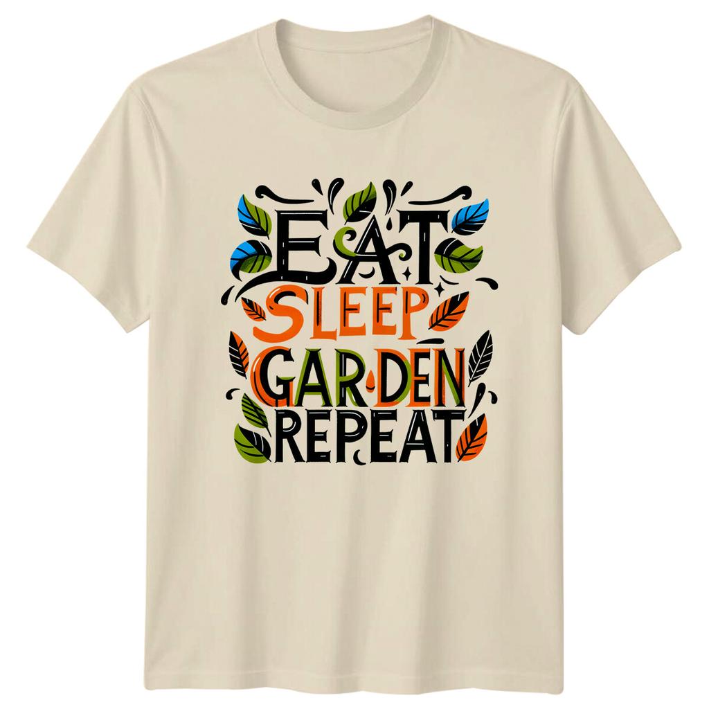 Eat Sleep Garden Repeat TShirt Gardening Hobby Tee Funny Garden