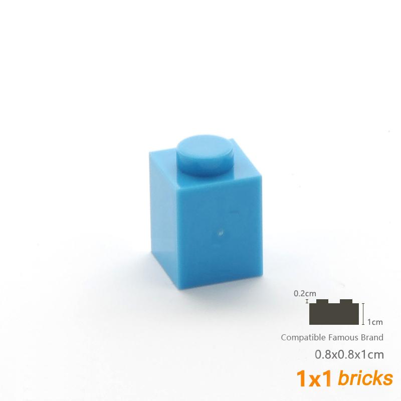 800pcs 1x1 Dots Bulk Building Blocks Thick Figures Bricks Educational Size Compatible With 3005 Plastic Toys for Children