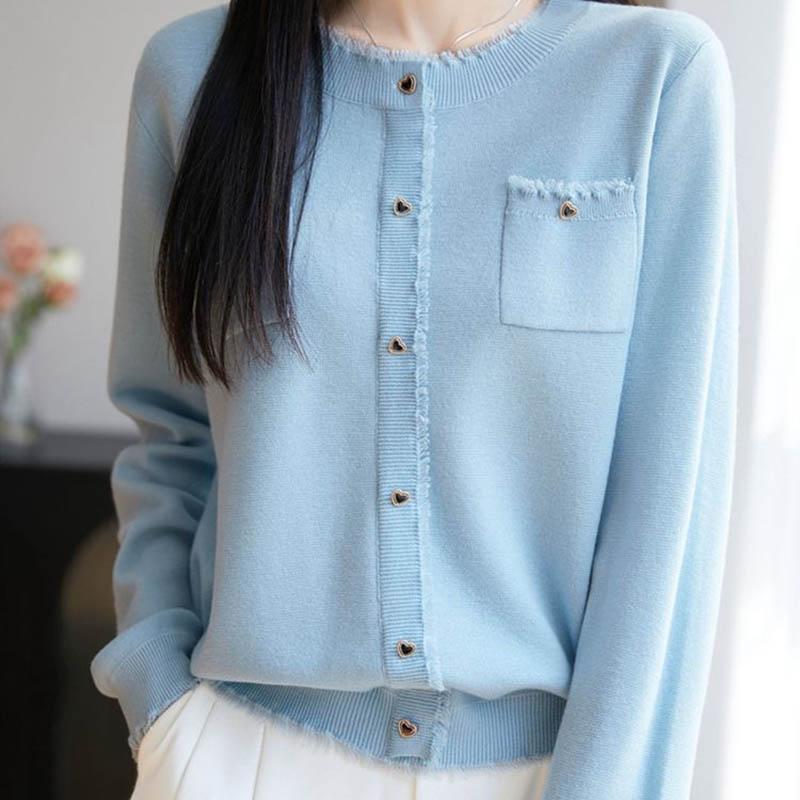 Gensere Kåpe Cardigan for Kvinner Høst Vinter Vintage Løs Langermet Strikket Cardigan Gensere Jakke