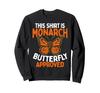 Monarch Butterfly Design Nature Graphic Orange Butterfly Sweatshirt