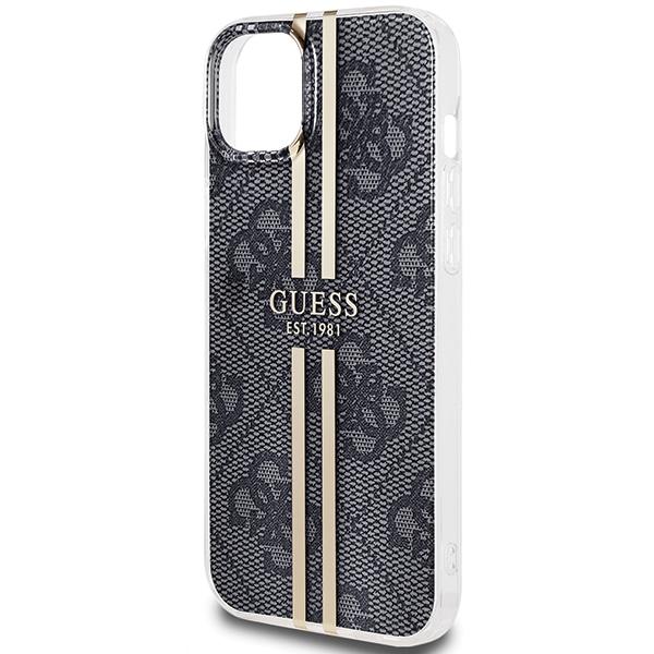 Guess Guhcp15Mh4Psegk Iphone 15 Plus / 14 Plus 6.7 Czarny/Black Hardcase Iml 4G Gold Stripe
