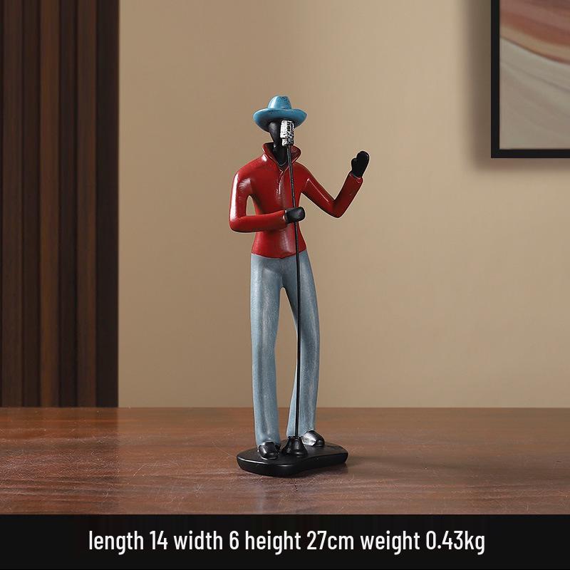 Xianci Retro Band Figure Ornament for Home and Living Room Decor, Perfect for Wine Cabinet, Bookcase, or Electronic Organ Display.