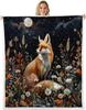 Husky Dog Pattern Blanket Soft Fleece Throw Pet Lover Gift Home Decor Cozy Bedding for Dog Owners Living Room Decoration