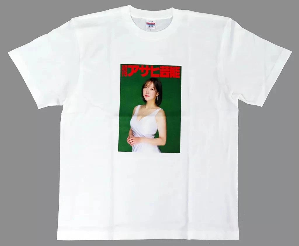 Tokuma Shoten Weekly Asahi Geino Asai Ami T-T-Shirt White L Cotton 2024 New L