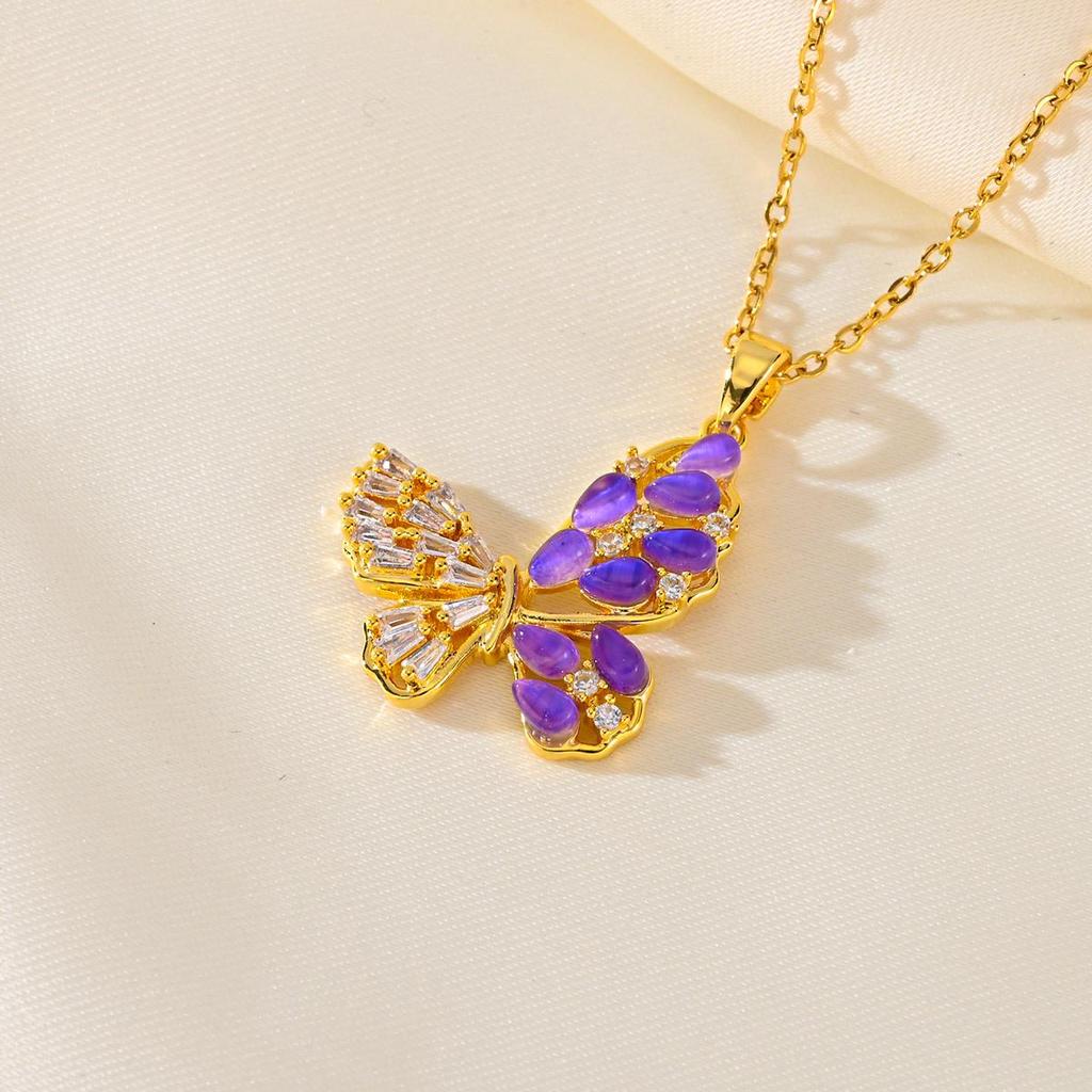 Korean Stainless Steel Butterfly Clavicle Chain: Fresh, Sweet, Light Luxury, Versatile Fashion Design
