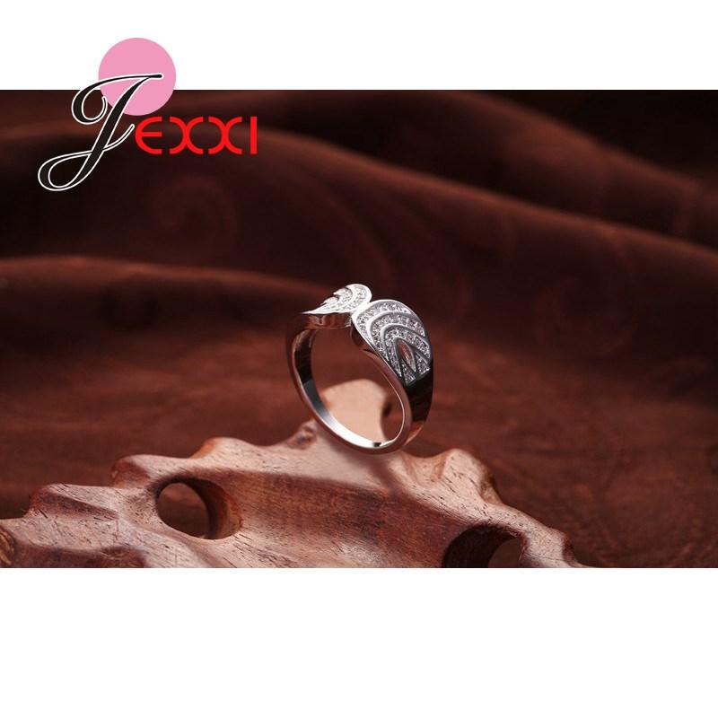 New Style Rhinestone 925 Sterling Silver Color Color Finger Rings Best Birthday Party Gifts For Friends Women Engagement Jewelry
